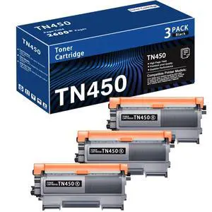 TN450 Black 3-Pack High Yield Toner Cartridge Compatible Brother TN-450 TN 450 Replacement for HL-2240 HL-2270DW HL-2280DW MFC-7360N MFC-7460DN MFC-7860DW IntelliFax 2840 2940 Printer TN450 Black 3-Pack High Yield Toner Cartridge Compatible Brother TN-450 TN 450 Replacement for HL-2240 HL-2270DW HL-2280DW MFC-7360N MFC-7460DN MFC-7860DW IntelliFax 2840 2940 Printer