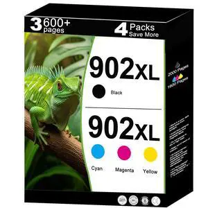 902 XL Ink Cartridges Combo Pack Replacement for HP 902XL to use with OfficeJet 6978 6968 6958 6970 6960 6975 6962 6950 6954 6951 6956 6961 6963 6964 Printer with V13.2.1 Chip (C/M/Y/K,4-Pack) 902 XL Ink Cartridges Combo Pack Replacement for HP 902XL to use with OfficeJet 6978 6968 6958 6970 6960 6975 6962 6950 6954 6951 6956 6961 6963 6964 Printer with V13.2.1 Chip (C/M/Y/K,4-Pack)