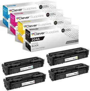 CS Replacement Toner Cartridge Compatible with HP 204A CF510A Black CF511A Cyan CF513A Magenta CF512A Yellow Color Pro MFP M180 MFP M180nw MFP M180n MFP M181fw MFP M154a 4 Color Set CS Replacement Toner Cartridge Compatible with HP 204A CF510A Black CF511A Cyan CF513A Magenta CF512A Yellow Color Pro MFP M180 MFP M180nw MFP M180n MFP M181fw MFP M154a 4 Color Set