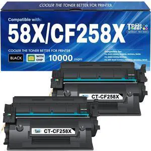 58X CF258X Toner Cartridge Black M404n M428fdw M428fdn High Yield Ink | Replacement for HP 58X CF258X 58A CF258A Toner Cartridge for HP LaserJet Pro M404dn M404dw MFP M428dw M428 Printer 2 Pack 58X CF258X Toner Cartridge Black M404n M428fdw M428fdn High Yield Ink | Replacement for HP 58X CF258X 58A CF258A Toner Cartridge for HP LaserJet Pro M404dn M404dw MFP M428dw M428 Printer 2 Pack