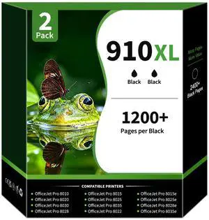 910XL 910 Ink Cartridges High Yield (2-Pack, Black) Compatible Replacement for 910XL Ink Cartridges for OfficeJet Pro 8015e 8025e 8028e 8035e 8020 8015 8025 8010 8035 8030 8028 8022 Printer 910XL 910 Ink Cartridges High Yield (2-Pack, Black) Compatible Replacement for 910XL Ink Cartridges for OfficeJet Pro 8015e 8025e 8028e 8035e 8020 8015 8025 8010 8035 8030 8028 8022 Printer