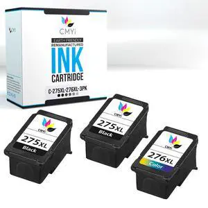 PG-275XL CL-276XL High Yield Replacement Ink Cartridges for Canon PIXMA TR4720, TR4722, TS3520 3-Pack Printers (2 Black, 1 Color) PG-275XL CL-276XL High Yield Replacement Ink Cartridges for Canon PIXMA TR4720, TR4722, TS3520 3-Pack Printers (2 Black, 1 Color)