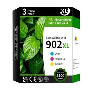 902XL High Yield Ink Cartridge Replacement for HP902XL HP902 902 XL Combo Pack Compatible with HP OfficeJet Pro 6960 6962 6968 6970 6974 6975 (Cyan Magenta Yellow 3 Pack) 902XL High Yield Ink Cartridge Replacement for HP902XL HP902 902 XL Combo Pack Compatible with HP OfficeJet Pro 6960 6962 6968 6970 6974 6975 (Cyan Magenta Yellow 3 Pack)