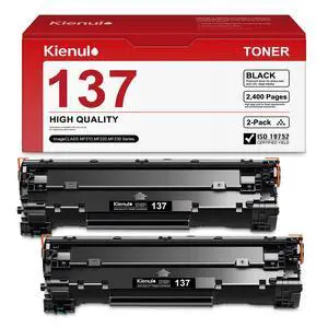 137 Black Toner Cartridge 2-Pack Replacement for Canon CRG-137 Toner Compatible with imageCLASS MF210 MF220 MF230 MF240 Series, LBP151dw, D570 Printer, 9435B001AA 137 Black Toner Cartridge 2-Pack Replacement for Canon CRG-137 Toner Compatible with imageCLASS MF210 MF220 MF230 MF240 Series, LBP151dw, D570 Printer, 9435B001AA