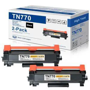 TN770 TN-770 High Yield Toner Cartridge Replacement for Brother TN 770 Black Toner Cartridge for HL-L2370DW HL-L2370DWXL MFC-L2750DW MFC-L2750DWXL Printer (Up to 5000 Pages,2-Pack) TN770 TN-770 High Yield Toner Cartridge Replacement for Brother TN 770 Black Toner Cartridge for HL-L2370DW HL-L2370DWXL MFC-L2750DW MFC-L2750DWXL Printer (Up to 5000 Pages,2-Pack)