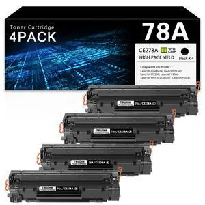 78A Toner Cartridge 4-Pack Replacement for HP 78A | CE278A Toner Compatible with HP P1606DN M1536 MFP M1536DNF P1560 P1566 P1606 Printer Ink.(4 Black) 78A Toner Cartridge 4-Pack Replacement for HP 78A | CE278A Toner Compatible with HP P1606DN M1536 MFP M1536DNF P1560 P1566 P1606 Printer Ink.(4 Black)
