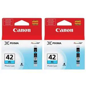 CLI-42 Photo Cyan Ink Cartridge for Pixma PRO-100 Inkjet Photo Printer, 2-Pack CLI-42 Photo Cyan Ink Cartridge for Pixma PRO-100 Inkjet Photo Printer, 2-Pack