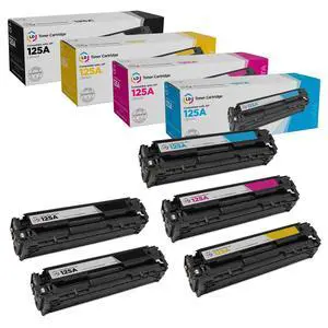 Remanufactured Toner Cartridge Replacement for HP 125A (2 Black, 1 Cyan, 1 Magenta, 1 Yellow, 5-Pack) Compatible with CM1312 MFP CM1312nfi CP1215 CP1515n CP1518ni Remanufactured Toner Cartridge Replacement for HP 125A (2 Black, 1 Cyan, 1 Magenta, 1 Yellow, 5-Pack) Compatible with CM1312 MFP CM1312nfi CP1215 CP1515n CP1518ni