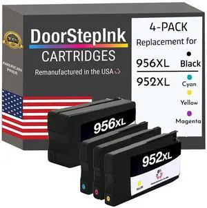 956XL Black & 952XL Cyan, Magenta, Yellow Remanufactured Ink Cartridge Replacement for HP 956XL/952XL - Compatible with OfficeJet Pro 7720/7730/7740 High Yield 4-Pack 956XL Black & 952XL Cyan, Magenta, Yellow Remanufactured Ink Cartridge Replacement for HP 956XL/952XL - Compatible with OfficeJet Pro 7720/7730/7740 High Yield 4-Pack