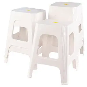 6 Pack White Square Stacking Stools, 18.9 Inch Nesting Stools | Plastic Material, Reinforced Grid Support Structure, Nestable Stools for Home Classroom Indoor Spaces 6 Pack White Square Stacking Stools, 18.9 Inch Nesting Stools | Plastic Material, Reinforced Grid Support Structure, Nestable Stools for Home Classroom Indoor Spaces