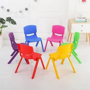 6Pcs Colorful Stackable School Chairs, Plastic Kids School Chair for Toddlers Stack Chairs with 11'' Seat Height Kids Flexible Seating for School Classroom Daycare Indoor Outdoor 6Pcs Colorful Stackable School Chairs, Plastic Kids School Chair for Toddlers Stack Chairs with 11'' Seat Height Kids Flexible Seating for School Classroom Daycare Indoor Outdoor