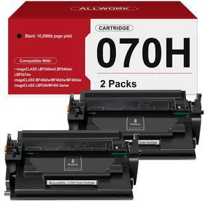 070H High Yield 10,200 Pages Black Toner Cartridge 070 H CRG-070 | Compatible for Canon imageCLASS MF465dw MF462dw LBP246dw LBP247dw Printer (2-Pack) 070H High Yield 10,200 Pages Black Toner Cartridge 070 H CRG-070 | Compatible for Canon imageCLASS MF465dw MF462dw LBP246dw LBP247dw Printer (2-Pack)