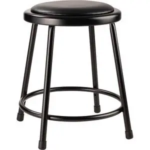 6418-10 NPS 18" Heavy Duty Vinyl Padded Steel Stool, Black 6418-10 NPS 18" Heavy Duty Vinyl Padded Steel Stool, Black