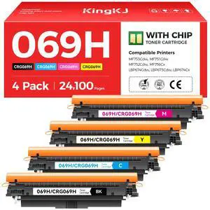 069 069H Toner Cartridge Set High Capacity 4-Pack Compatible for Canon 069H 069 for Color imageclass MF753Cdw MF751Cdw LBP674Cdw LBP674C MF750C LBP673Cdw LBP674Cx MF752Cdw MF756Cx Printers lnk Black 069 069H Toner Cartridge Set High Capacity 4-Pack Compatible for Canon 069H 069 for Color imageclass MF753Cdw MF751Cdw LBP674Cdw LBP674C MF750C LBP673Cdw LBP674Cx MF752Cdw MF756Cx Printers lnk Black