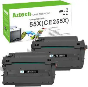CE255X 55X Toner Cartridge Black P3015 M521dn CE255A 55A 2 Pack High Yield | Compatible for HP LaserJet P3015 Toner P3011 P3015d P3015x P3015dn P3016 Pro 500 MFP M521dw M521 M525 Printer (2-Pack) CE255X 55X Toner Cartridge Black P3015 M521dn CE255A 55A 2 Pack High Yield | Compatible for HP LaserJet P3015 Toner P3011 P3015d P3015x P3015dn P3016 Pro 500 MFP M521dw M521 M525 Printer (2-Pack)