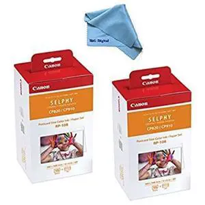 Color Ink/Paper Set, Compatible with SELPHY CP910/CP820/CP1200, RP-108 (Pack of 2) Color Ink/Paper Set, Compatible with SELPHY CP910/CP820/CP1200, RP-108 (Pack of 2)