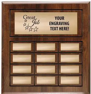 Recognition Cherry Wood Perpetual Plaque, Great Job Custom Engraved Plaque Award With Engraving Recognition Cherry Wood Perpetual Plaque, Great Job Custom Engraved Plaque Award With Engraving