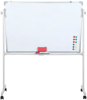 Mobile Whiteboard with Stand 36"x24" Portable Magnetic Dry Erase Board on Wheels Included 12 Magnets, 5 Markers & 1 Eraser Mobile Whiteboard with Stand 36"x24" Portable Magnetic Dry Erase Board on Wheels Included 12 Magnets, 5 Markers & 1 Eraser