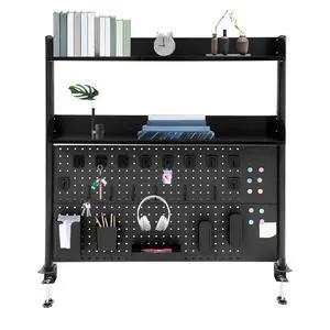 Clamp on Desk Organizer Shelf with Pegboard, Multipurpose Desktop Hutch Desk Bookshelf Desktop Bookcase Storage Rack Display Shelf for Home Office Dorm, Study Rooms, Bedrooms (Black) Clamp on Desk Organizer Shelf with Pegboard, Multipurpose Desktop Hutch Desk Bookshelf Desktop Bookcase Storage Rack Display Shelf for Home Office Dorm, Study Rooms, Bedrooms (Black)