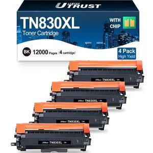 Compatible TN830XL Toner Cartridge Replacement for Brother TN830XL TN830 830XL Toner Work with Brother DCP-L2640DW HL-L2460DW HL-L2480DW HL-L2400D HL-L2405W MFC-L2820DW Printer 4 Pack TN830 High Yield Compatible TN830XL Toner Cartridge Replacement for Brother TN830XL TN830 830XL Toner Work with Brother DCP-L2640DW HL-L2460DW HL-L2480DW HL-L2400D HL-L2405W MFC-L2820DW Printer 4 Pack TN830 High Yield