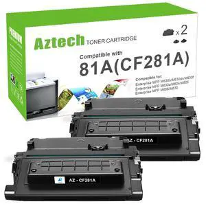 CF281A 81A Black Toner Cartridge for HP 81X CF281X M604 M605 M630 2 Pack | Compatible for HP 81A CF281A Laserjet Enterprise MFP M604 M605 M606 M630 M604n M605n M604dn M630h M630z Printer CF281A 81A Black Toner Cartridge for HP 81X CF281X M604 M605 M630 2 Pack | Compatible for HP 81A CF281A Laserjet Enterprise MFP M604 M605 M606 M630 M604n M605n M604dn M630h M630z Printer
