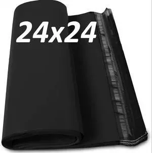24 x 24 Inch Packaging Supplies Black Poly Mailers Self-Sealing Shipping Envelopes Plastic Mailing Bags 2.5 Mil Thickness 24"x24" (250) 24 x 24 Inch Packaging Supplies Black Poly Mailers Self-Sealing Shipping Envelopes Plastic Mailing Bags 2.5 Mil Thickness 24"x24" (250)
