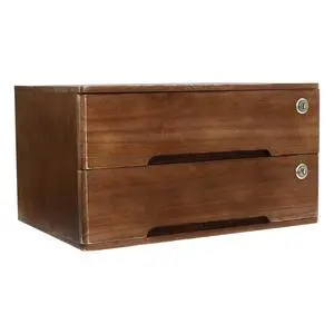 Desk Organizer with 2 Drawers, Wooden Desktop Storage Cabinet File Holder with Locks and Keys, Storage Organizer Filing Case for Office Bedroom Home, L15.8*W11*H8.7in, Walnut Desk Organizer with 2 Drawers, Wooden Desktop Storage Cabinet File Holder with Locks and Keys, Storage Organizer Filing Case for Office Bedroom Home, L15.8*W11*H8.7in, Walnut