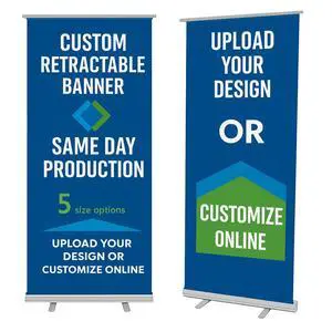 Custom Retractable Banner (33" × 81") Portable Roll Up Stand, Easy Setup, Personalized Full Color Pop Up Banner with Carrying Case for Events & Promotions Custom Retractable Banner (33" × 81") Portable Roll Up Stand, Easy Setup, Personalized Full Color Pop Up Banner with Carrying Case for Events & Promotions