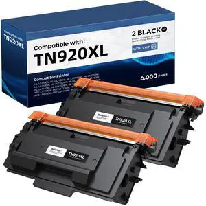 TN920XL Toner Cartridge Replacement for Brother HL-L6210DW (2 Black) | Up to 6,000 Pages Per TN920XL High Yield Black Toner, Compatible with Brother HL-5915DW HL-L5210DN HL-L6415DWT MFC-L5710DN TN920XL Toner Cartridge Replacement for Brother HL-L6210DW (2 Black) | Up to 6,000 Pages Per TN920XL High Yield Black Toner, Compatible with Brother HL-5915DW HL-L5210DN HL-L6415DWT MFC-L5710DN