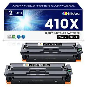 410X CF410X Black Toner Cartridge High Yield Replacement for HP 410X CF410XD Color Pro MFP M477fdw M477fdn Pro M452dn M452dw Series Printer, 2 Pack 410X CF410X Black Toner Cartridge High Yield Replacement for HP 410X CF410XD Color Pro MFP M477fdw M477fdn Pro M452dn M452dw Series Printer, 2 Pack