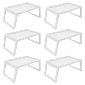Kids Lap Desk, Set of 6 Lap Desk for Laptop - Foldable Laptop Desk for Bed and Couch, Portable and Lightweight Tablet Stand for Bed Breakfast, Working, Reading, and Writing, White Kids Lap Desk, Set of 6 Lap Desk for Laptop - Foldable Laptop Desk for Bed and Couch, Portable and Lightweight Tablet Stand for Bed Breakfast, Working, Reading, and Writing, White