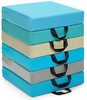 6PCS Floor Cushions for Kids, 15 Inch Flexible Alternative Portable Classroom Seating w/Handles, Easy to Clean, 3 Inch Thick Soft Foam Square Comfy Seats for Daycare Preschool(Square, Blue) 6PCS Floor Cushions for Kids, 15 Inch Flexible Alternative Portable Classroom Seating w/Handles, Easy to Clean, 3 Inch Thick Soft Foam Square Comfy Seats for Daycare Preschool(Square, Blue)