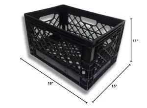 (3 Pack Black) Heavy Duty Rectangular Stackable Dairy Milk Crates - Save on shipping!!!! (3 Pack Black) Heavy Duty Rectangular Stackable Dairy Milk Crates - Save on shipping!!!!