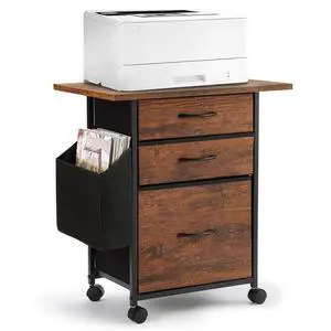 Printer Stand with 3 Fabric Drawer, Mobile File Cabinet for Home Office with Storage Bag, Rolling Under Desk Organizer Shelf, Fits A4 or Letter Size, Complete Top Plate Fast Assembly Printer Stand with 3 Fabric Drawer, Mobile File Cabinet for Home Office with Storage Bag, Rolling Under Desk Organizer Shelf, Fits A4 or Letter Size, Complete Top Plate Fast Assembly