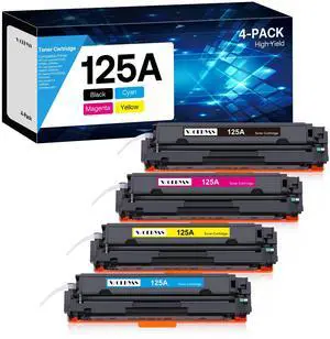 125A Toner Cartridge High Yield Compatible for HP 125A Color LaserJet CM1312 MFP CM1312nfi CP1515n CP1518ni CP1215 CP1515n Printer (4 Pack, Black, Cyan, Yellow, Magenta) 125A Toner Cartridge High Yield Compatible for HP 125A Color LaserJet CM1312 MFP CM1312nfi CP1515n CP1518ni CP1215 CP1515n Printer (4 Pack, Black, Cyan, Yellow, Magenta)