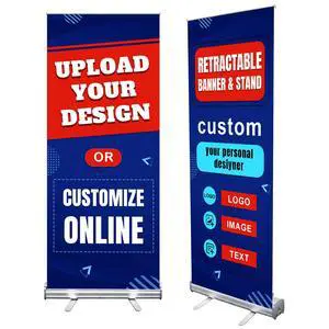 Custom Retractable Banner with Aluminum Frame, Personalized Roll Up Banner, Full Color Pop Up Display Sign - For Events, Promotion, Advertising, 33"x81" (Design 1) Custom Retractable Banner with Aluminum Frame, Personalized Roll Up Banner, Full Color Pop Up Display Sign - For Events, Promotion, Advertising, 33"x81" (Design 1)