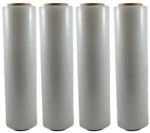 18" x 1000 FT Roll - 85 Gauge Thick + Hybrid Technology, 4 Pack. Stretch Moving & Packing Wrap. Industrial Strength, Clear Plastic Pallet Shrink Film Ideal for Furniture, Boxes, Pallets 18" x 1000 FT Roll - 85 Gauge Thick + Hybrid Technology, 4 Pack. Stretch Moving & Packing Wrap. Industrial Strength, Clear Plastic Pallet Shrink Film Ideal for Furniture, Boxes, Pallets
