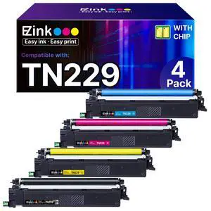 Compatible for Brother TN229 Toner Cartridges 4 Pack TN-229 TN 229 | For Brother MFC-L3780CDW HL-L3280CDW HL-L3220CDW MFC-L3720CDW MFC-L3765CDW HL-L3295CDW HL-L3300CDW Printer(B/C/M/Y-4 Pack) Compatible for Brother TN229 Toner Cartridges 4 Pack TN-229 TN 229 | For Brother MFC-L3780CDW HL-L3280CDW HL-L3220CDW MFC-L3720CDW MFC-L3765CDW HL-L3295CDW HL-L3300CDW Printer(B/C/M/Y-4 Pack)