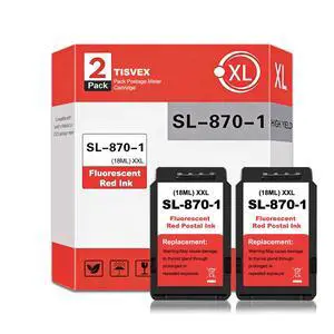 SL-870-1 Compatible for Pitney Bowes SL-870-1 Red Ink Cartridge SL870-1 XXL Fluorescent Red Ink Replacement for The PB N e w SendPro Mailstation Postage Machines (CSD1) 2-Pack XXL (18ml*2) SL-870-1 Compatible for Pitney Bowes SL-870-1 Red Ink Cartridge SL870-1 XXL Fluorescent Red Ink Replacement for The PB N e w SendPro Mailstation Postage Machines (CSD1) 2-Pack XXL (18ml*2)