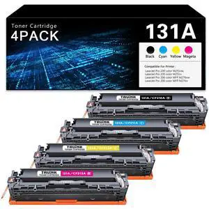 131A Toner Cartridge 4-Pack Replacement for HP 131A 131X | CF210A CF211A CF212A CF213A Toner Compatible with HP Pro 200 Color M251nw M251n MFP M276nw M276n Printer Ink.(Black, Cyan, Magenta, Yellow) 131A Toner Cartridge 4-Pack Replacement for HP 131A 131X | CF210A CF211A CF212A CF213A Toner Compatible with HP Pro 200 Color M251nw M251n MFP M276nw M276n Printer Ink.(Black, Cyan, Magenta, Yellow)