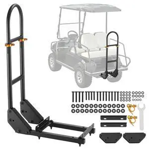 Golf Cart Rear Seat Grab Bar, Compatible with Yamaha Club Car EZGO, Most Golf Carts with Metal Footplates, No Modification Needed, 27.5 to 33.5 Inch Height Adjustable Golf Cart Rear Seat Grab Bar, Compatible with Yamaha Club Car EZGO, Most Golf Carts with Metal Footplates, No Modification Needed, 27.5 to 33.5 Inch Height Adjustable