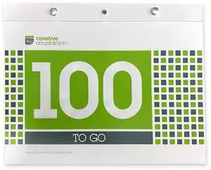 100 day Event, Goal and Occasion Count Down 8.5"x11.5" Green Square Tear Off Countdown Calendar Large Wall Unit - perfect for Office, event, corporate and door gifts 100 day Event, Goal and Occasion Count Down 8.5"x11.5" Green Square Tear Off Countdown Calendar Large Wall Unit - perfect for Office, event, corporate and door gifts