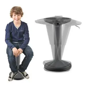 Wobble Stool, Height Adjustable 16.5-24" Flexible Seating (Grey) | Wobble Chair with 360° Rocking, Non-Slip Base, Convenient Handle, No Assembly, Active Seating for Classroom, Home, Office Wobble Stool, Height Adjustable 16.5-24" Flexible Seating (Grey) | Wobble Chair with 360° Rocking, Non-Slip Base, Convenient Handle, No Assembly, Active Seating for Classroom, Home, Office