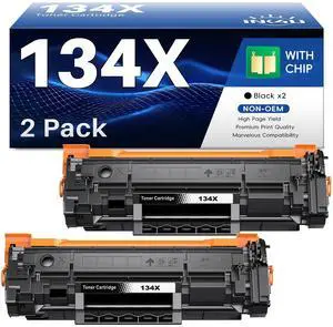 134X Black Toner for HP LaserJet M209dw MFP M234sdw M234dw M234sdn Printer | for HP 134X Toner W1340X Toner Cartridges (with Chip, 2-Pack) 134X Black Toner for HP LaserJet M209dw MFP M234sdw M234dw M234sdn Printer | for HP 134X Toner W1340X Toner Cartridges (with Chip, 2-Pack)