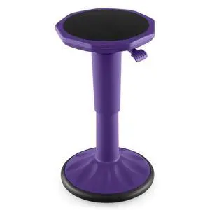 Wobble Stool, Height Adjustable 16.5-24" Flexible Seating (Purple) | Wobble Chair with 360° Rocking, Non-Slip Base, Convenient Handle, No Assembly, Active Seating for Classroom, Home, Office Wobble Stool, Height Adjustable 16.5-24" Flexible Seating (Purple) | Wobble Chair with 360° Rocking, Non-Slip Base, Convenient Handle, No Assembly, Active Seating for Classroom, Home, Office