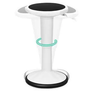 Wobble Stool, Height Adjustable 16.5-24" Flexible Seating (White) | Wobble Chair with 360° Rocking, Non-Slip Base, Convenient Handle, No Assembly, Active Seating for Classroom, Home, Office Wobble Stool, Height Adjustable 16.5-24" Flexible Seating (White) | Wobble Chair with 360° Rocking, Non-Slip Base, Convenient Handle, No Assembly, Active Seating for Classroom, Home, Office