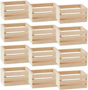 5" Wooden Crate - Unfinished Wood Crate for Storage, Decorative Display, Arts & Crafts, Made of 100% Cedar - Bulk 24 Pack 5" Wooden Crate - Unfinished Wood Crate for Storage, Decorative Display, Arts & Crafts, Made of 100% Cedar - Bulk 24 Pack