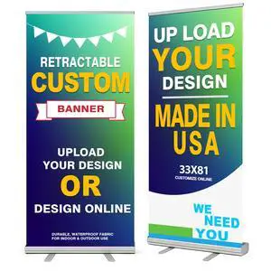 Custom Retractable Banner with Aluminum Frame,Portable and Durable 33"x81" Personalized Banners for Events,Promotion,Advertising,Birthday,Wedding (Style 1) Custom Retractable Banner with Aluminum Frame,Portable and Durable 33"x81" Personalized Banners for Events,Promotion,Advertising,Birthday,Wedding (Style 1)