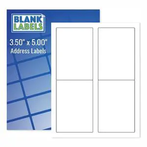 4 Shipping Labels Per Sheet from - 3.5 x 5 - Word Template Compatible - Permanent White Matte - Inkjet and Laser Guaranteed - Easy to Peel - Made in USA - 500 Sheets - 2000 Labels 4 Shipping Labels Per Sheet from - 3.5 x 5 - Word Template Compatible - Permanent White Matte - Inkjet and Laser Guaranteed - Easy to Peel - Made in USA - 500 Sheets - 2000 Labels
