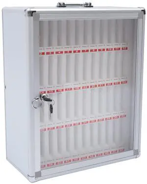 48 Slots Aluminum Alloy Cell Phone Lock Box | Cell Phone Locker for Classroom, Cell Phones Storage Cabinet, Freestanding / Wall-Mounted, Can be Carried by Hand 48 Slots Aluminum Alloy Cell Phone Lock Box | Cell Phone Locker for Classroom, Cell Phones Storage Cabinet, Freestanding / Wall-Mounted, Can be Carried by Hand